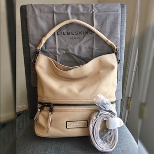 NWT Liebeskind Fenja Zip Leather Hobo Bag
